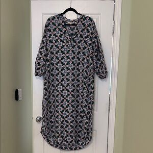 Boden Linen Long Sleeve Midi Dress *no tie*